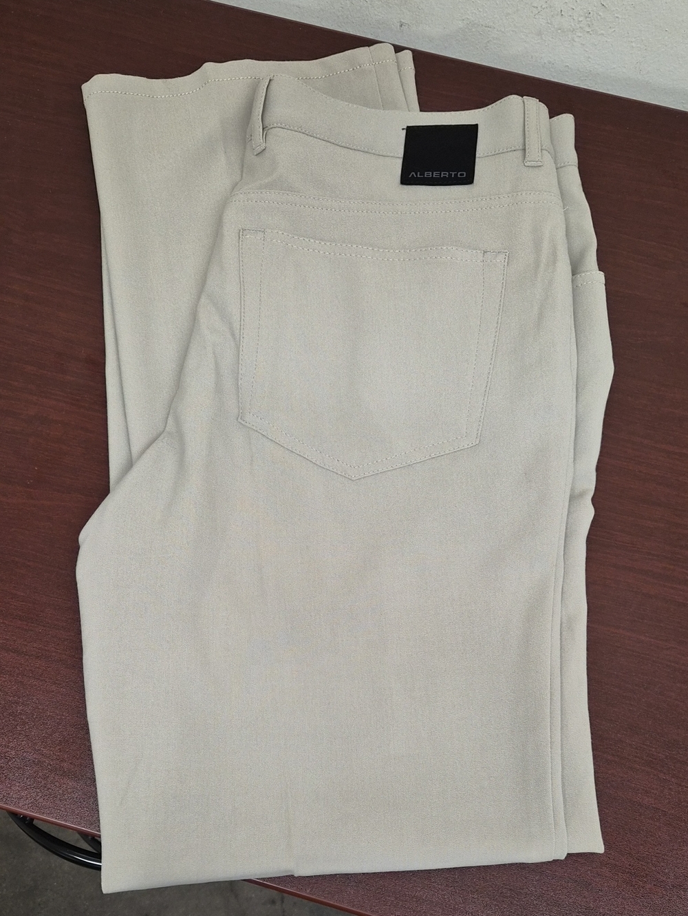 Alberto Comfort Fit Men's Jeans in Light Beige Size 50